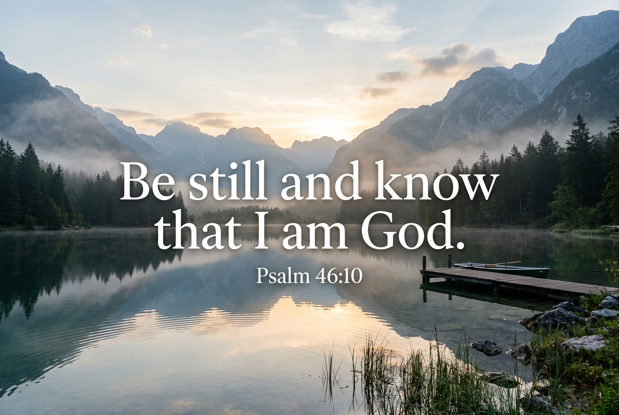Be still and know that I am God. Psalm 46:10
