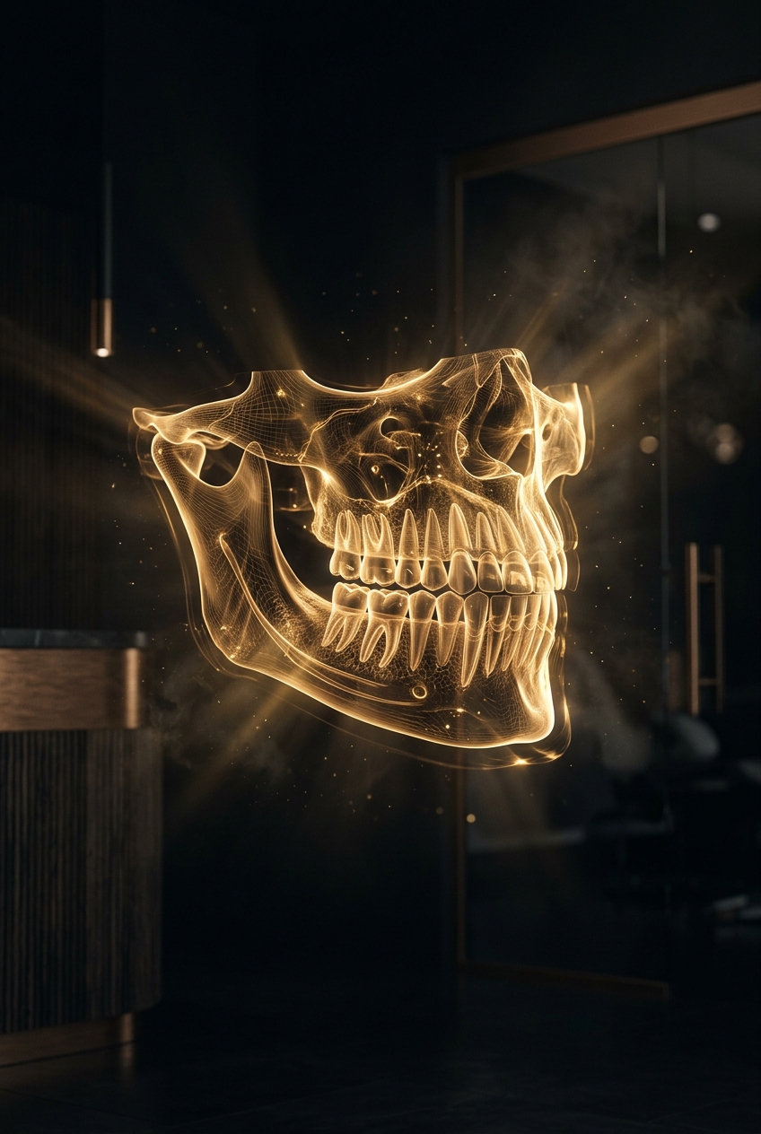 3D CBCT scan visualization used for guided implant planning