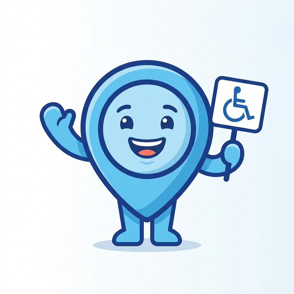 Loo, the LooOnTheGo mascot, waving hello