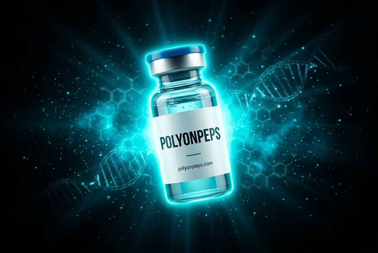 Glowing peptide vial