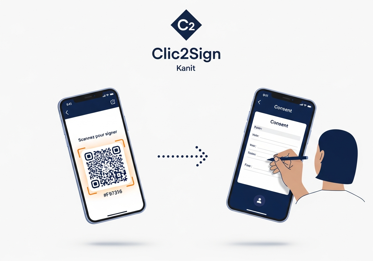 Workflow : QR Code → Signature Client