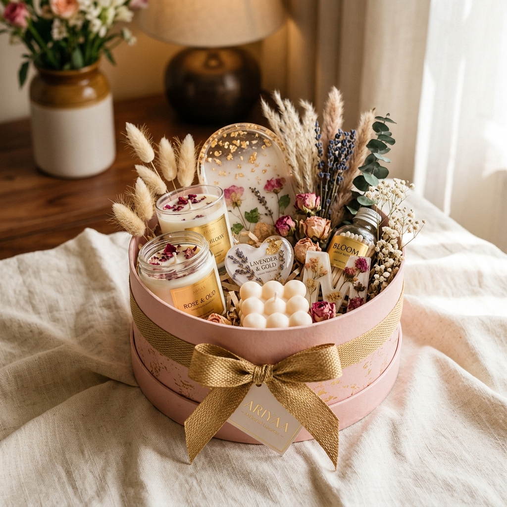 Blush celebration hamper, ready to gift