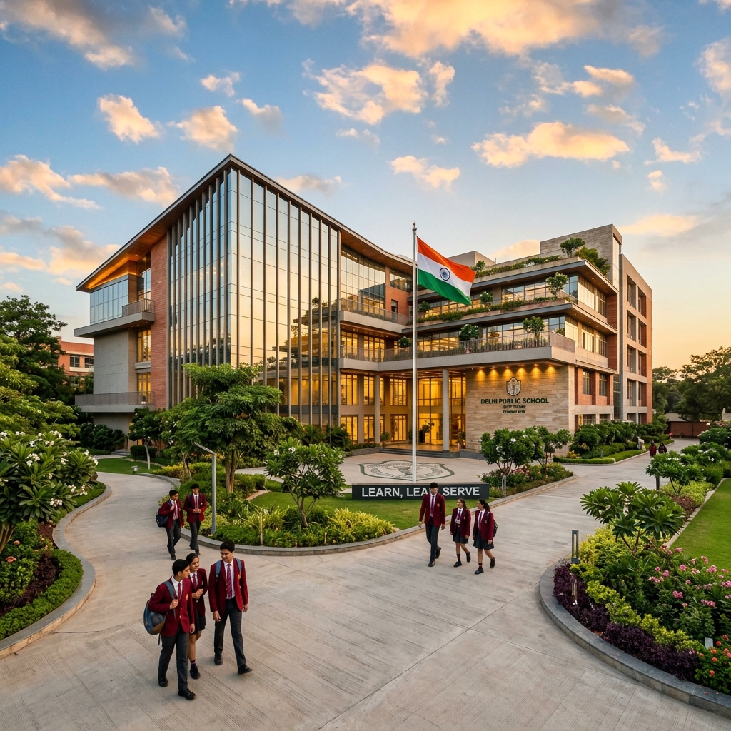 Modern Indian school campus