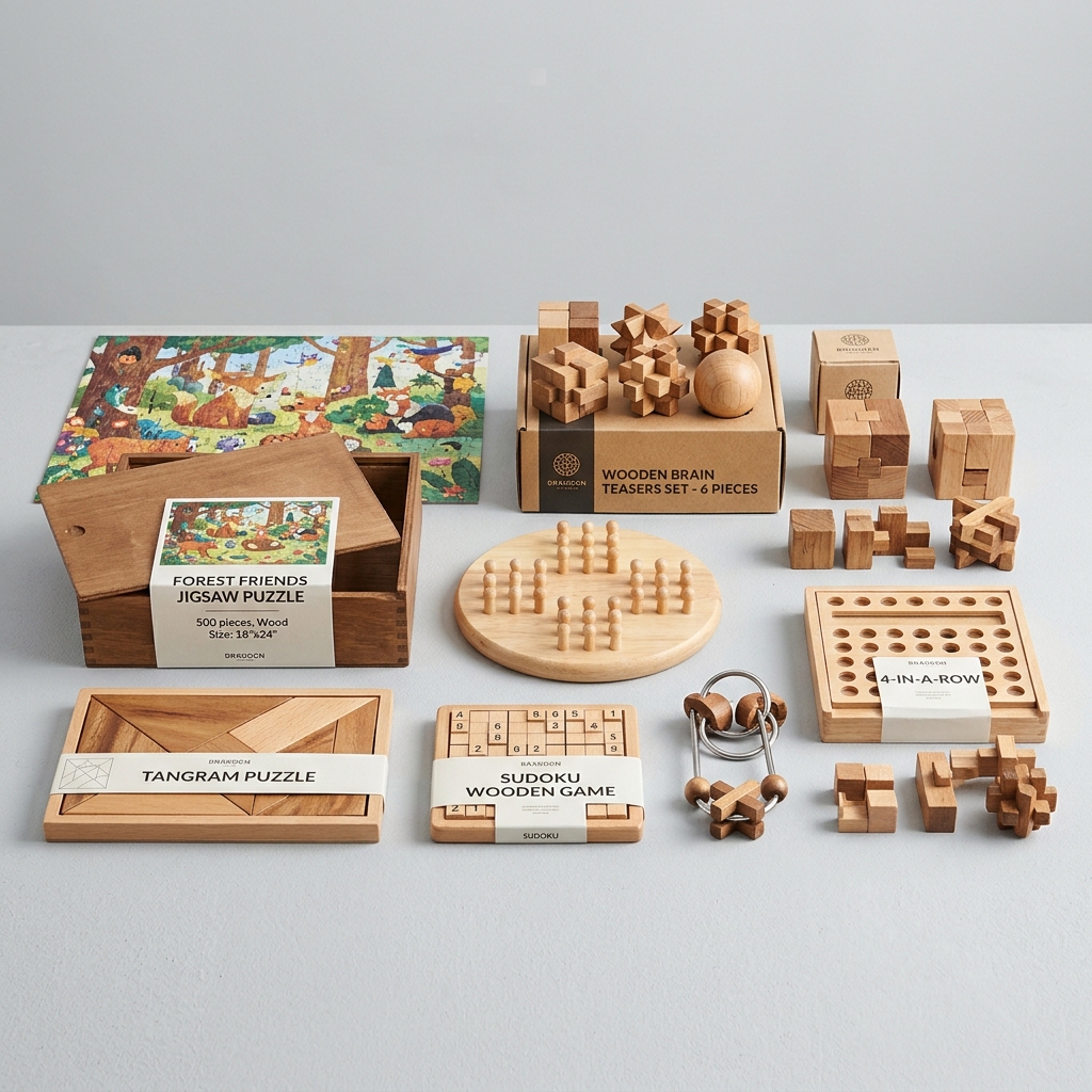 Premium Puzzle & Brain Games Set