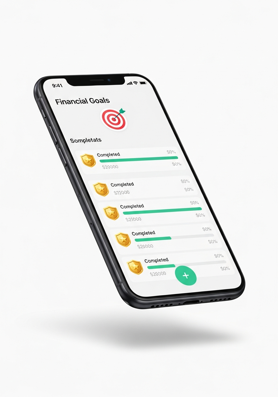 Metas financeiras Aretê no celular