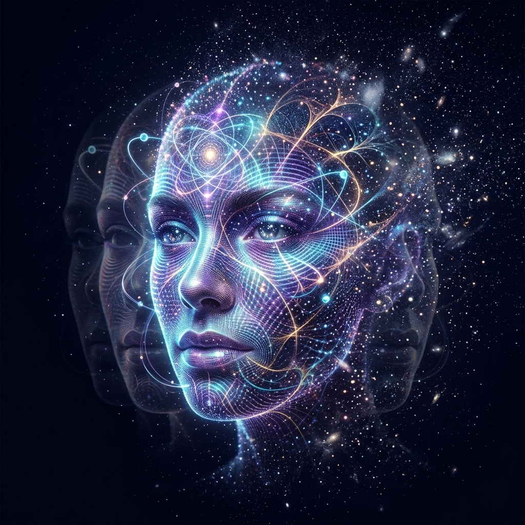 A face made of quantum light