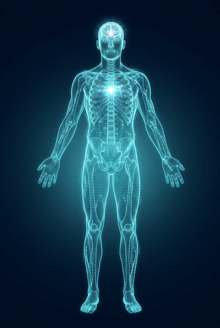 AI Human holographic figure