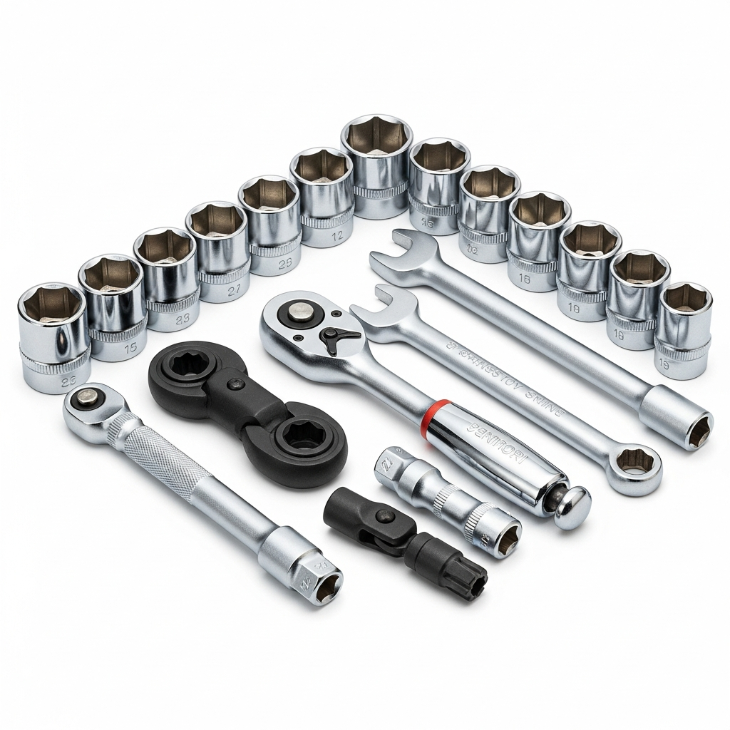 108pc Chrome Socket & Ratchet Set