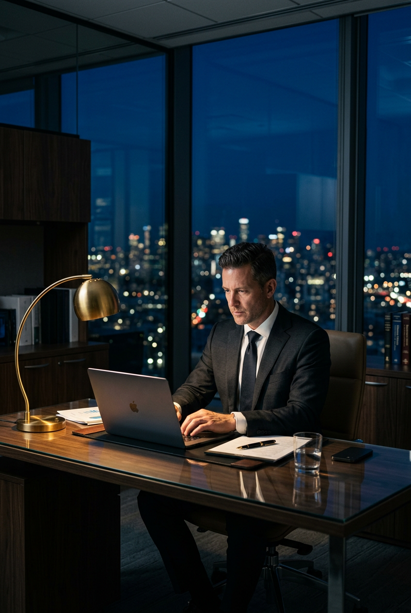 Consultor profesional trabajando