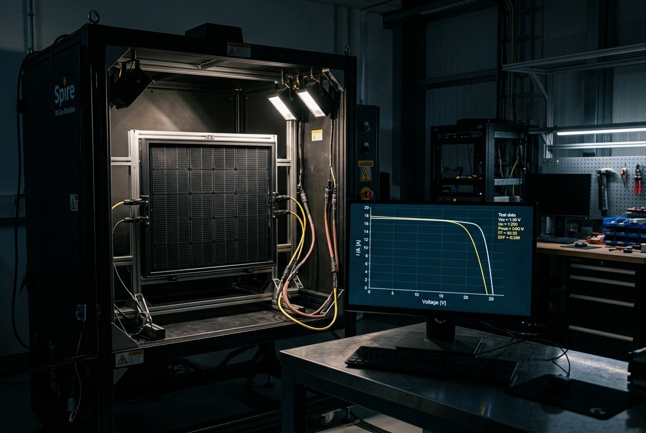 Flash Test — I-V curve in the laboratory