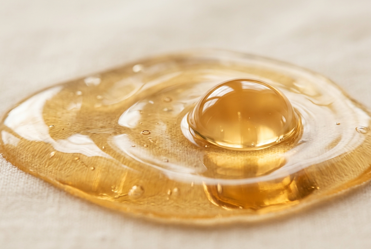Textura dorada del sérum SAVIA