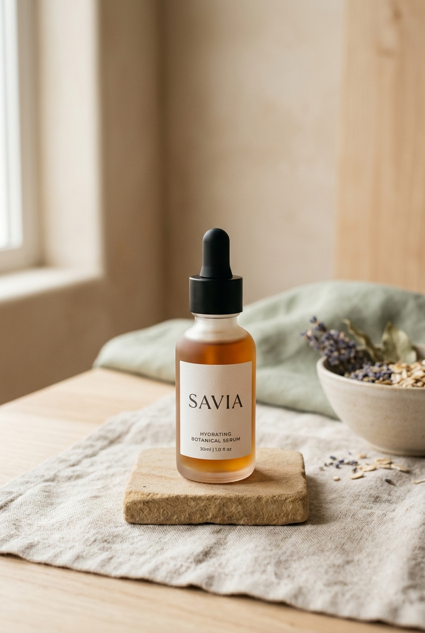 Sérum SAVIA PDRN ADN de salmón en frasco de cristal esmerilado