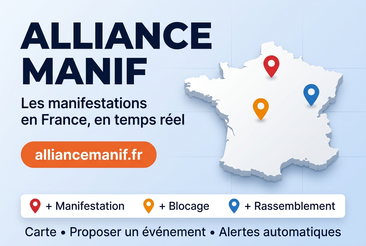 Alliance Manif - Carte des manifestations en France