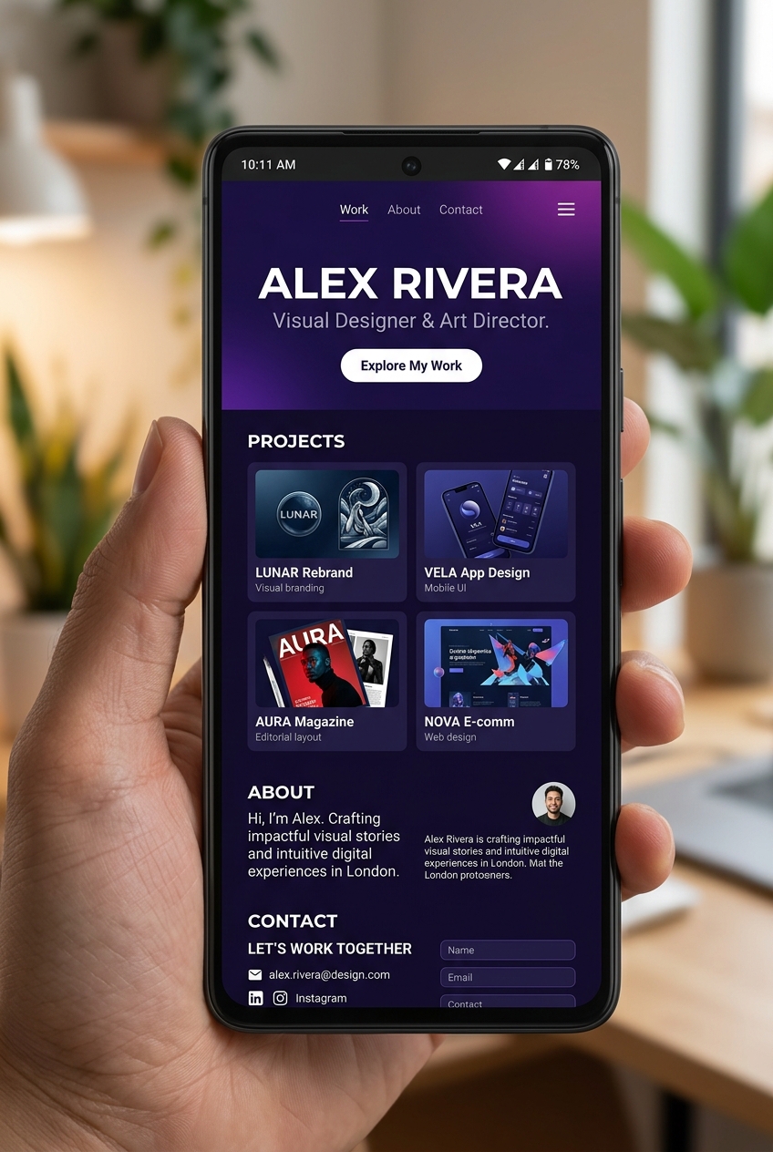 Portfolio website preview