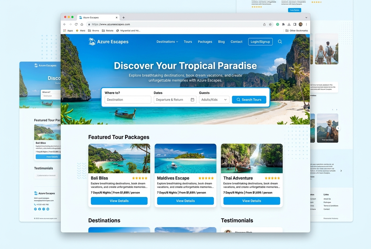 Travel Agency website preview