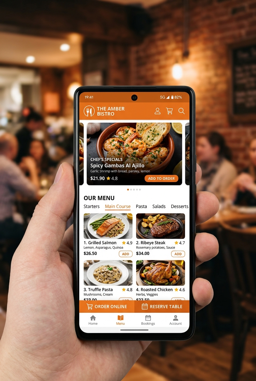 Restaurant website preview