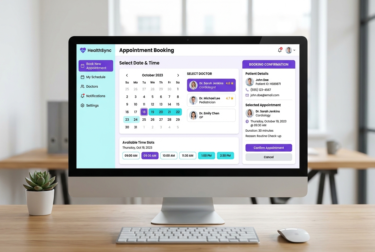 Booking System website preview