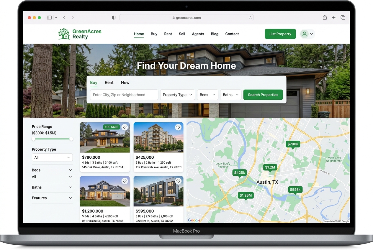 Real Estate website preview