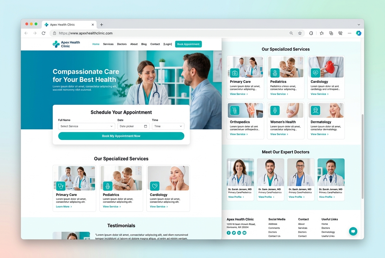 Clinic website preview