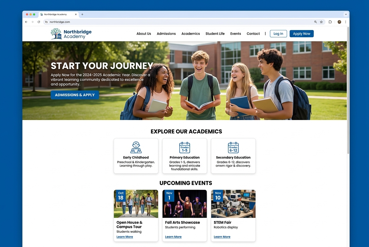 School website preview