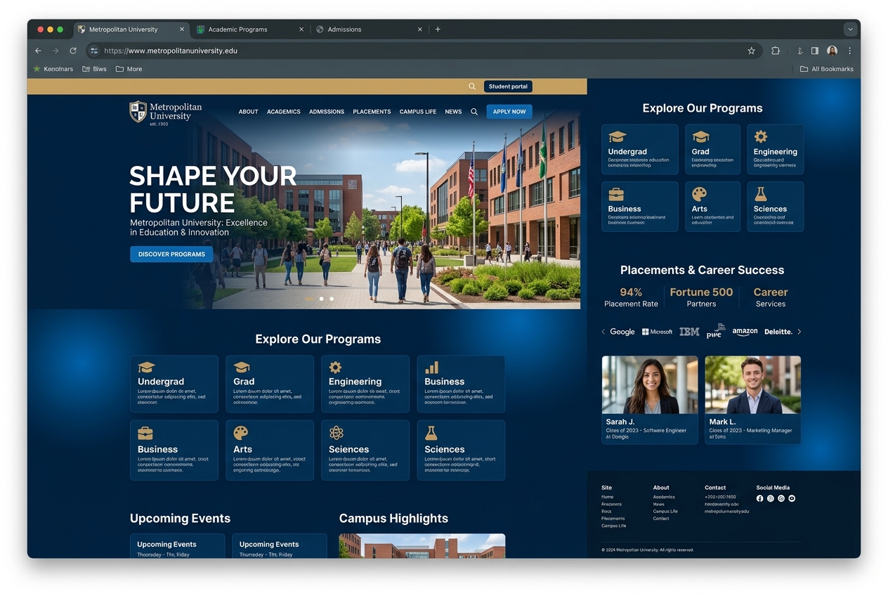 College website preview