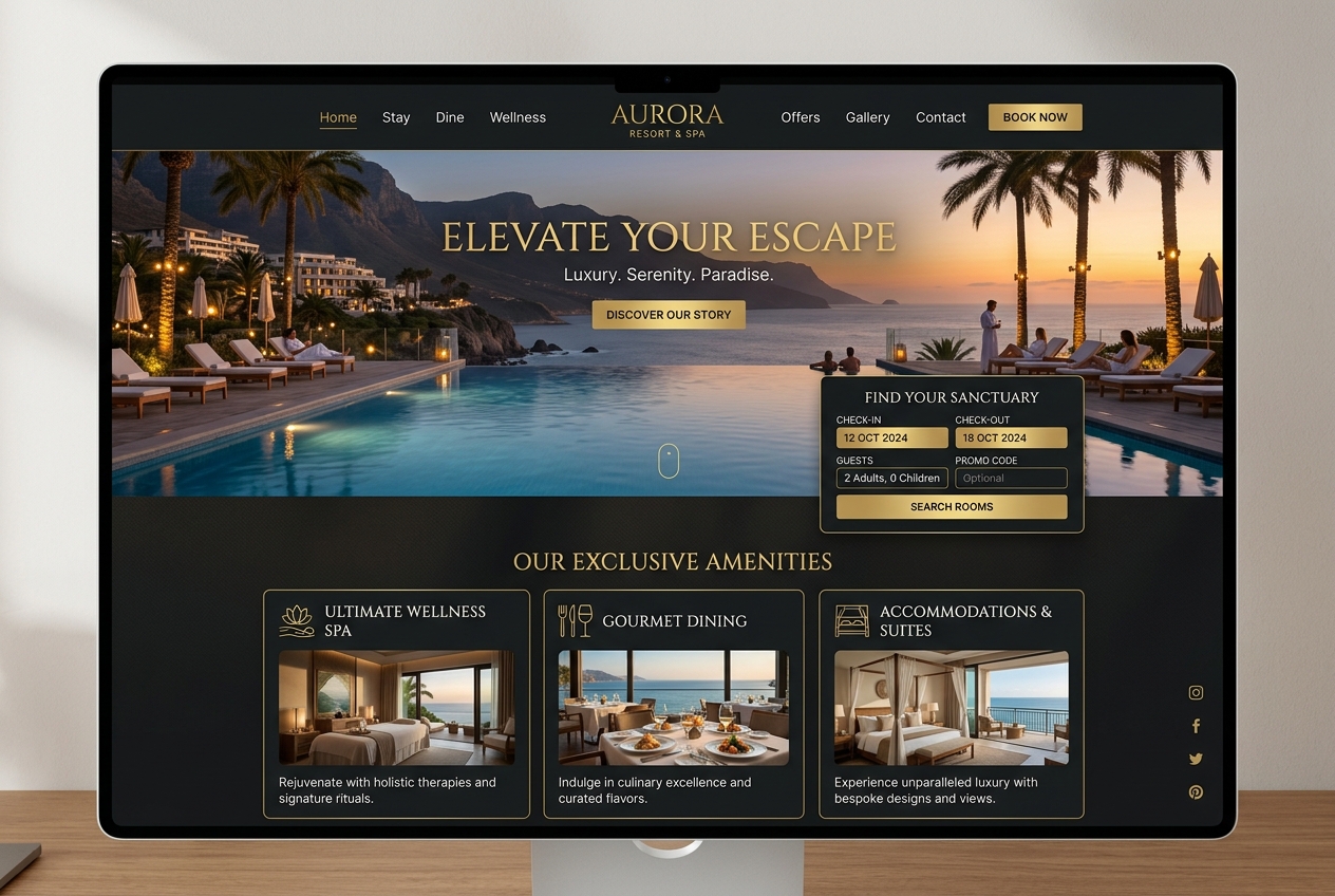 Hotel website preview