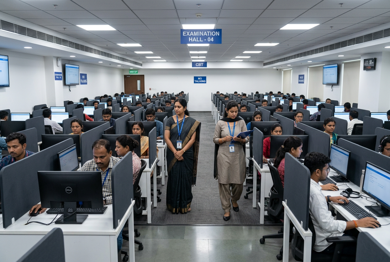 Female proctors at a CBT examination centre