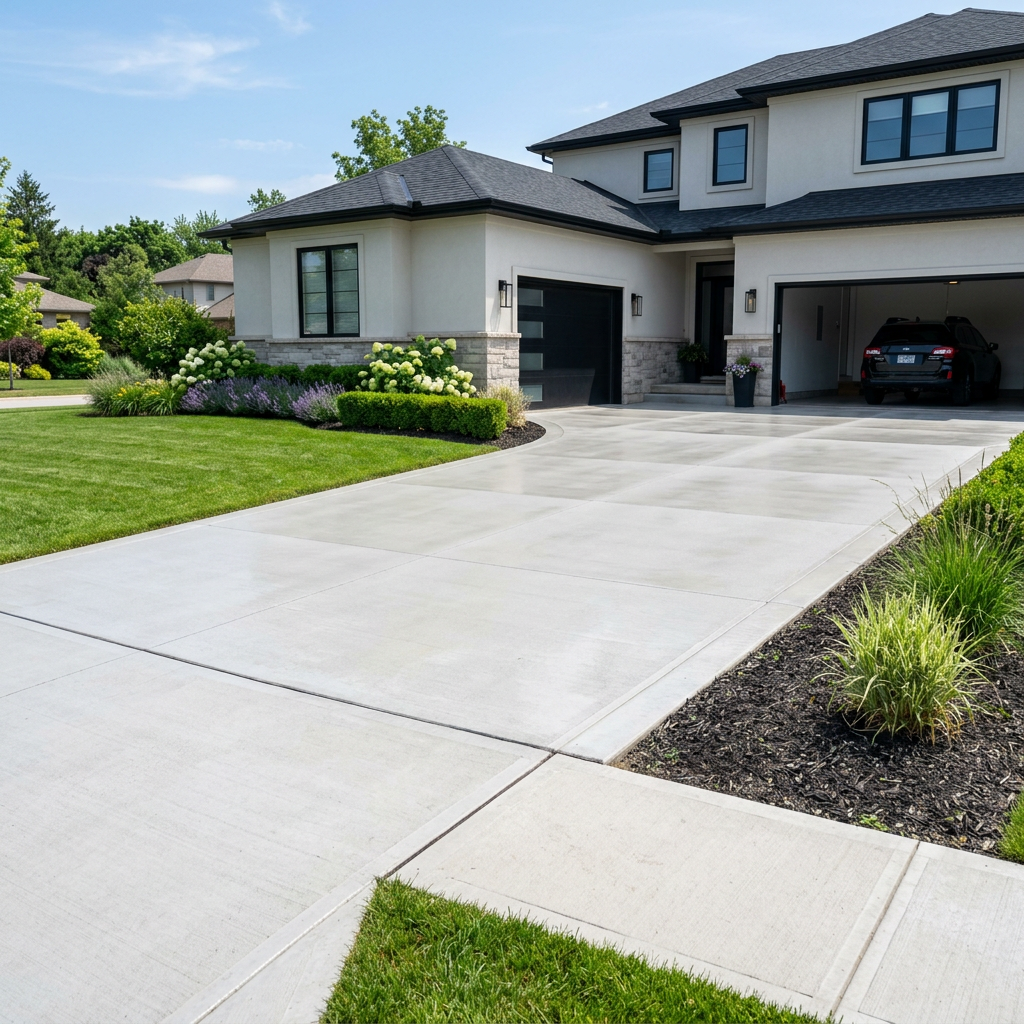 Driveway after