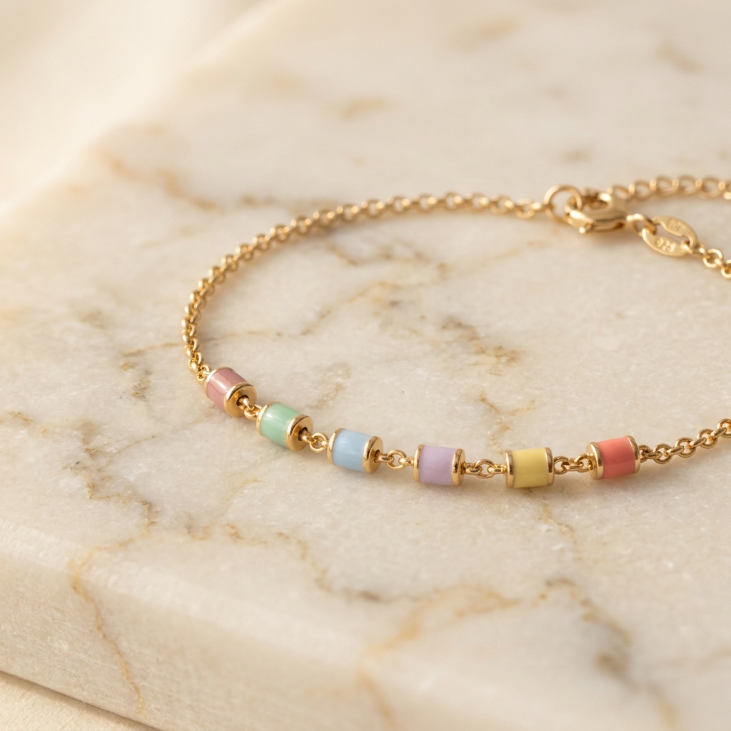 Enamel-Coated permanent jewelry chain Chain 002