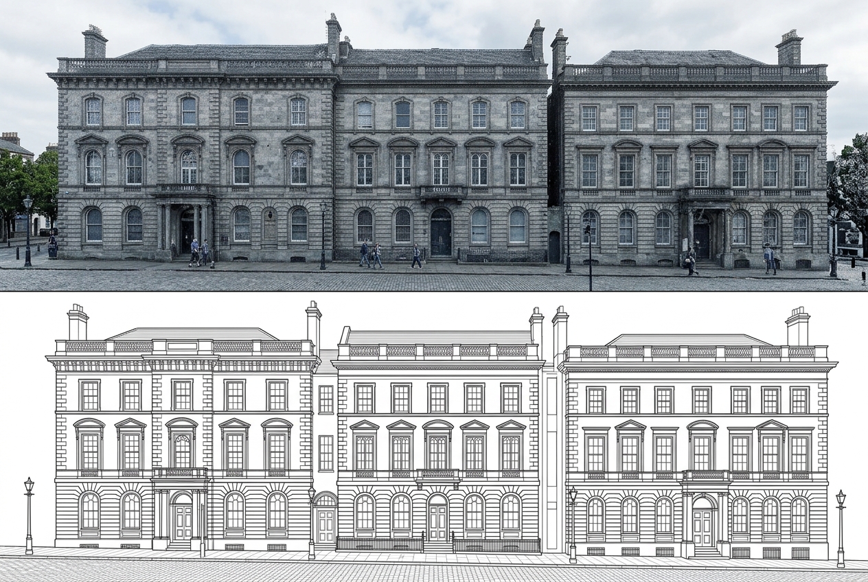 Point Cloud to CAD for a Heritage Streetscape