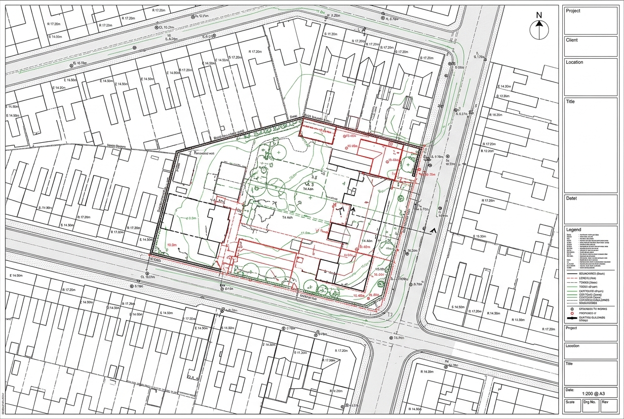 Topographical Survey for a London Infill Site