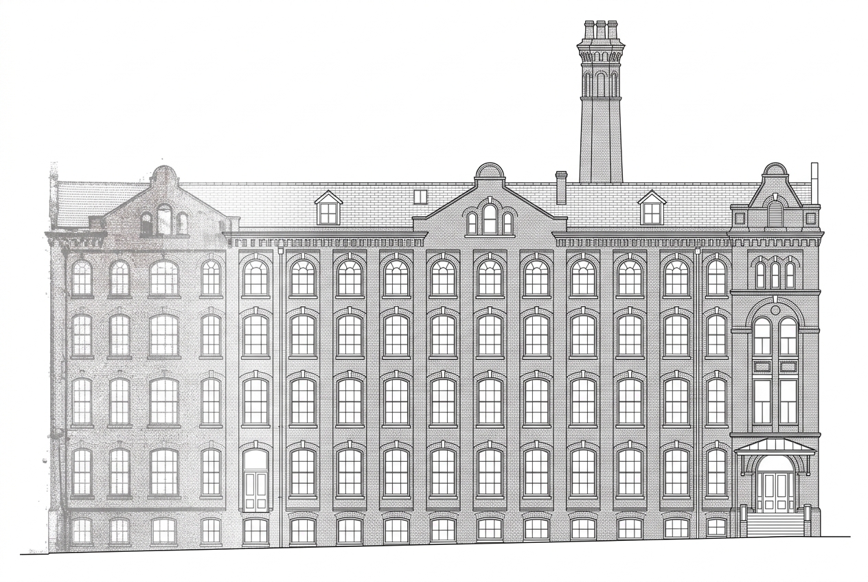 Scan-to-CAD Elevations for a Victorian Mill