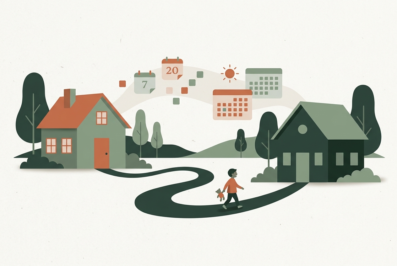 Two homes, one calm co-parenting rhythm