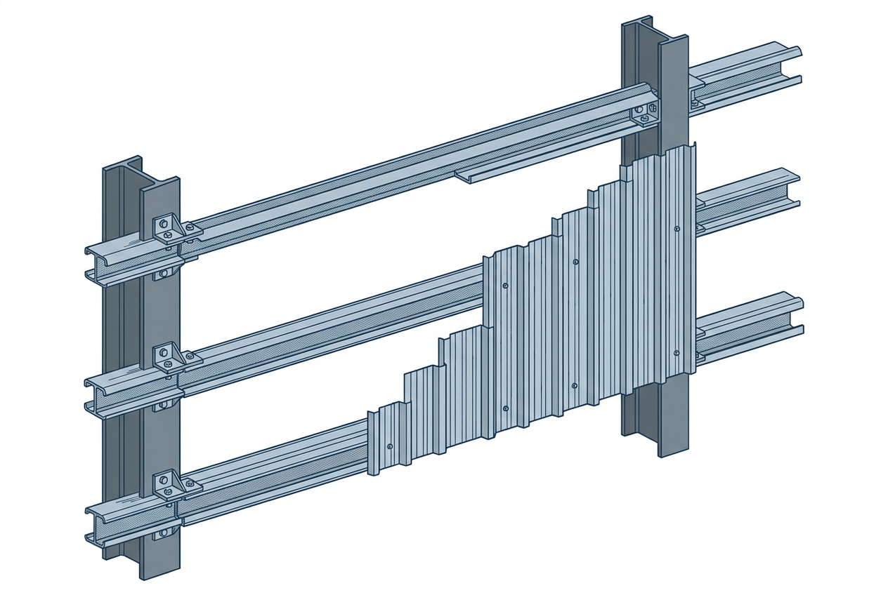 Wall side rail (girt)
