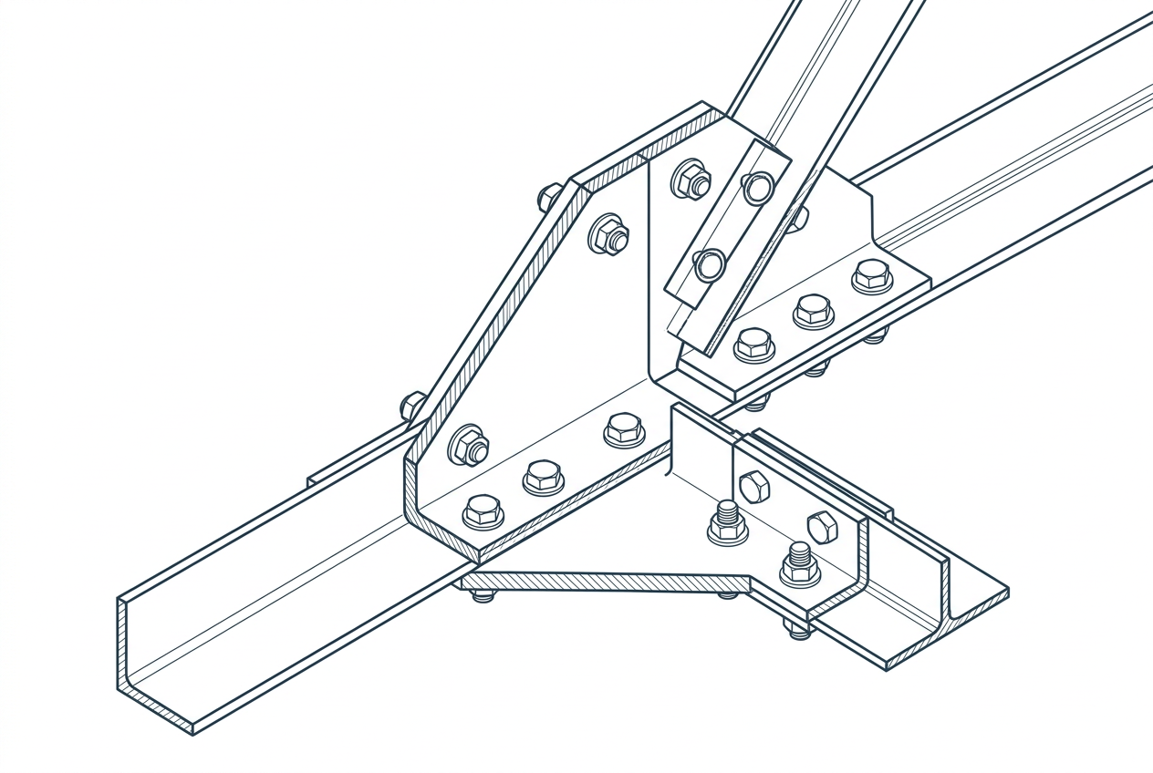 Gusset plate (lattice truss node)