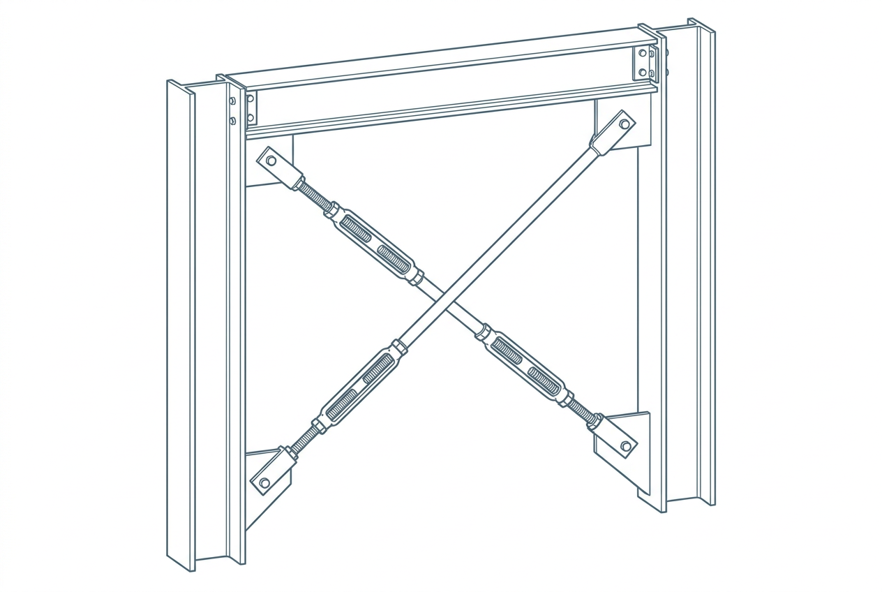 Cross bracing (X-bracing)