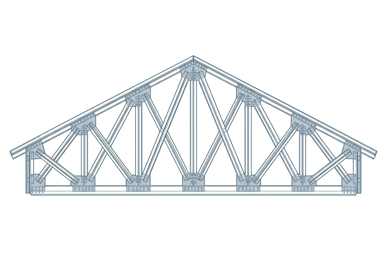 Steel lattice truss