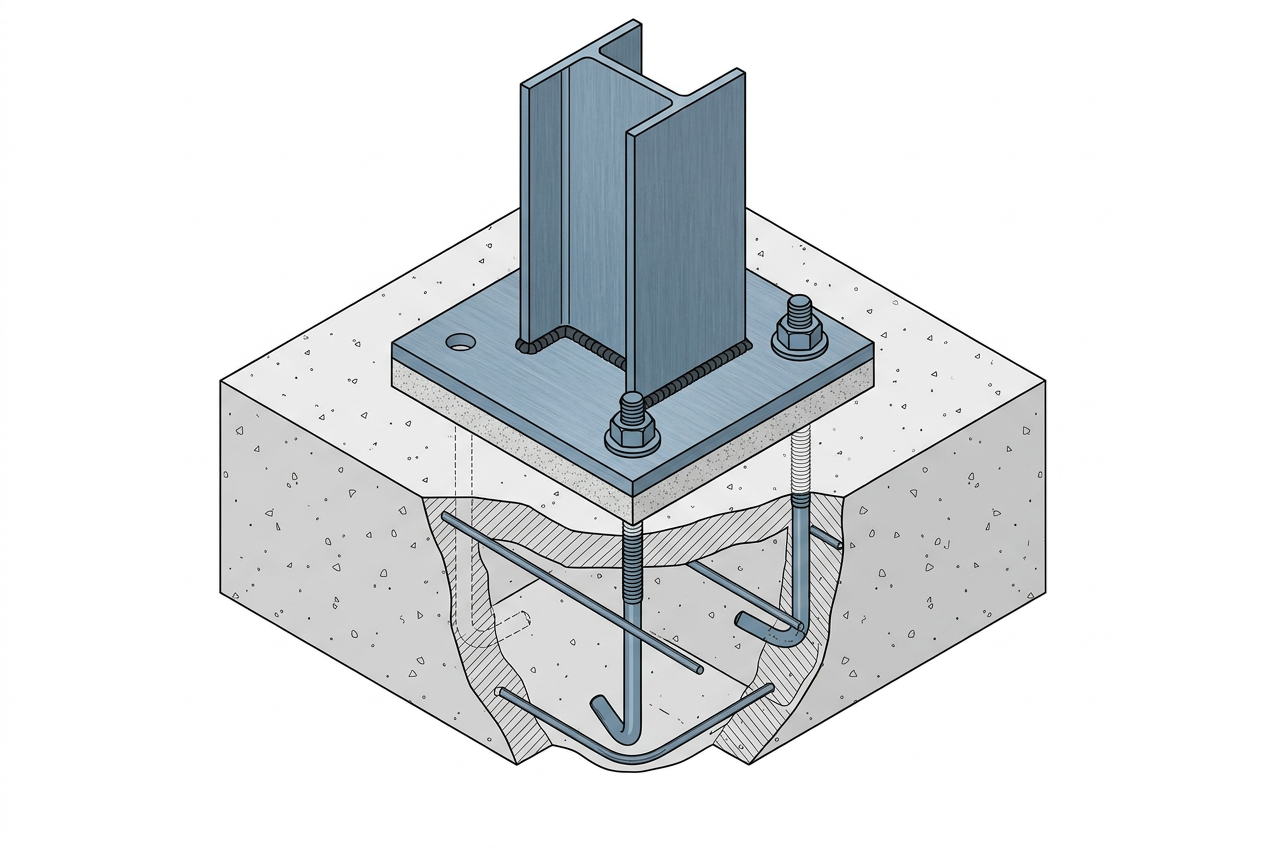 Pinned column base
