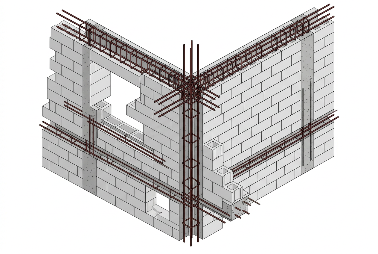 Bond beams & tie columns