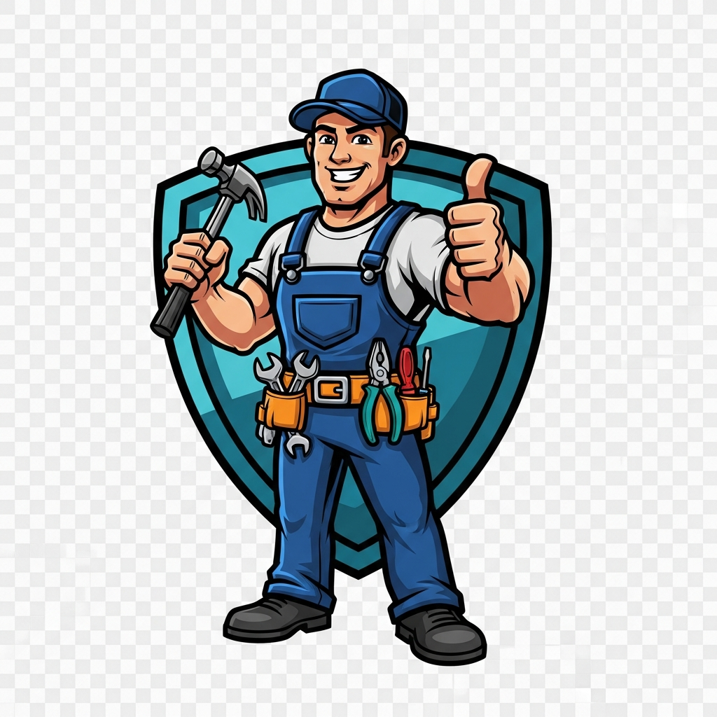 A Quality Handyman Mascot