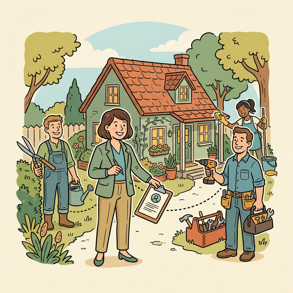 Intermédiaire : ménage, jardinage, réparations