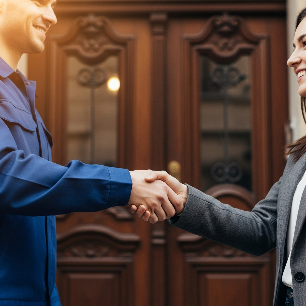 Zufriedener Kunde mit Babo Umzug Mitarbeiter