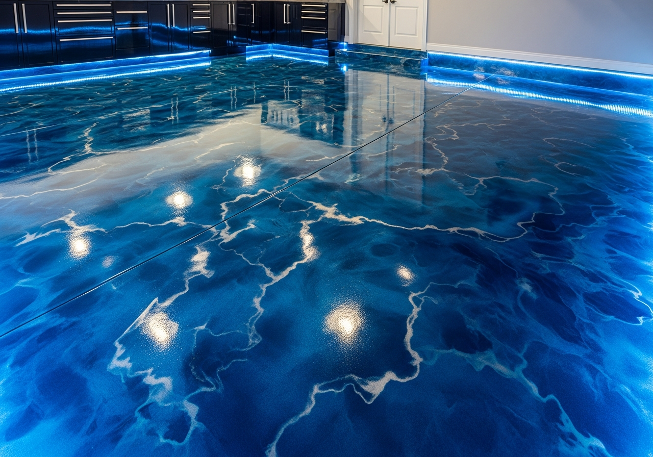 Ocean Blue Metallic Epoxy