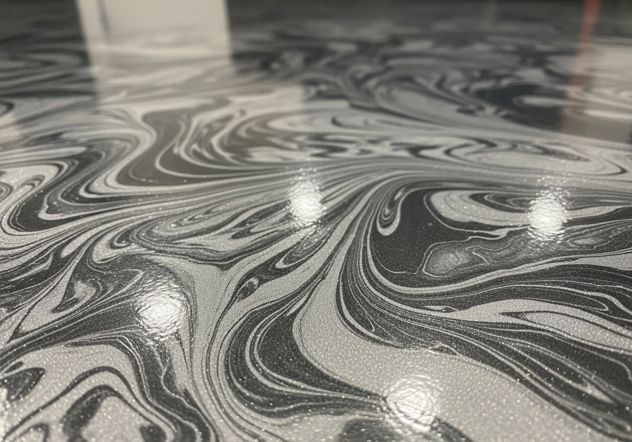 Metallic Epoxy Detail - Swirl Pattern