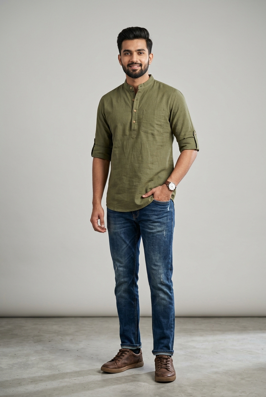 Khadi Short Kurta