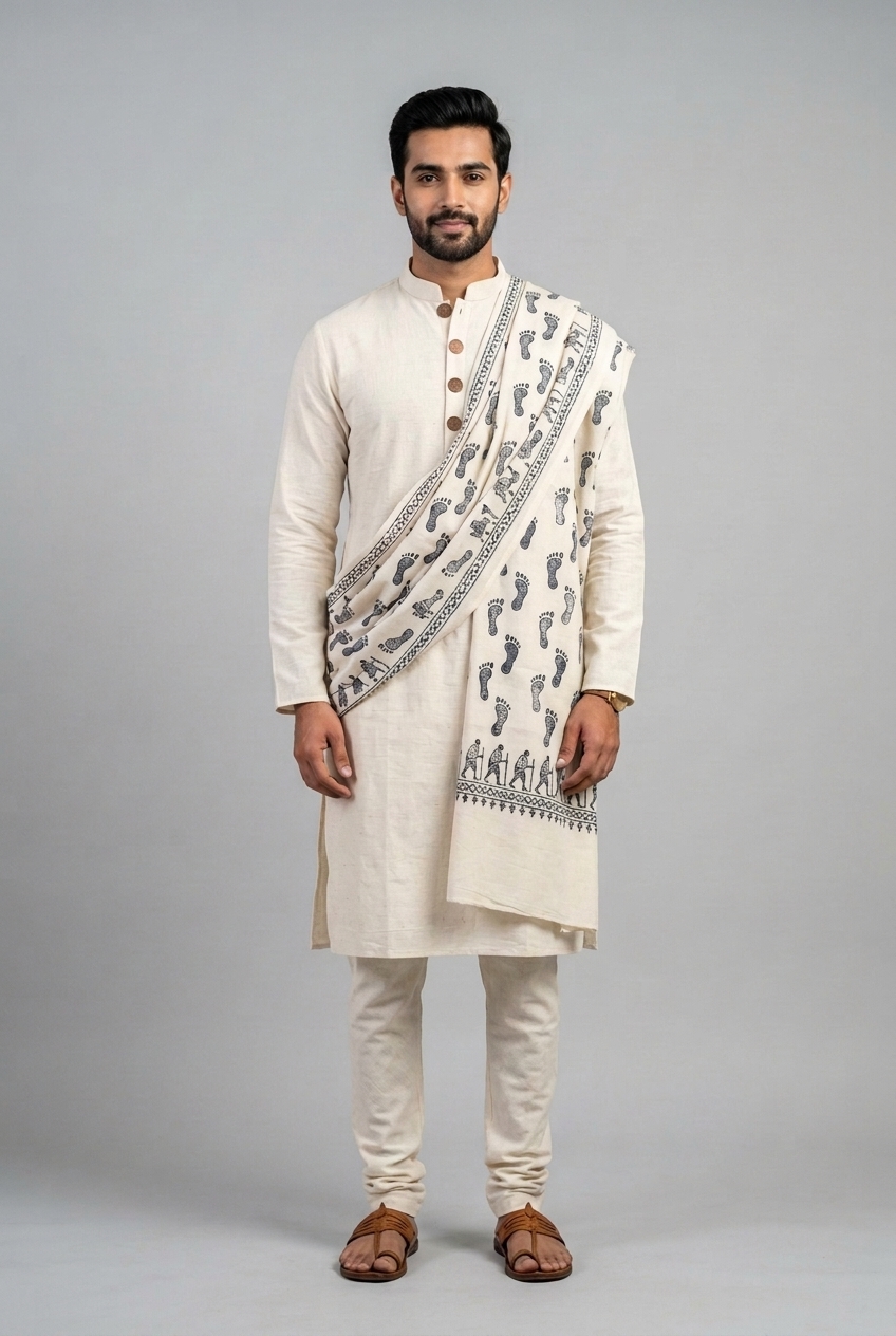 Dandi Diaries Khadi Kurta Set