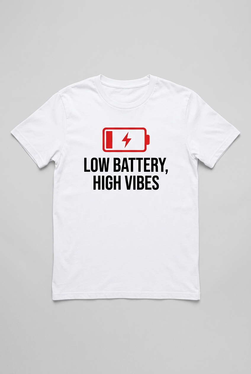 Low Battery, High Vibes Tee