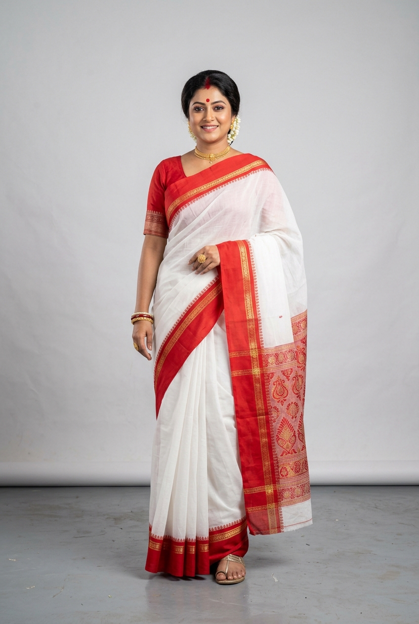 Handwoven Tant Saree