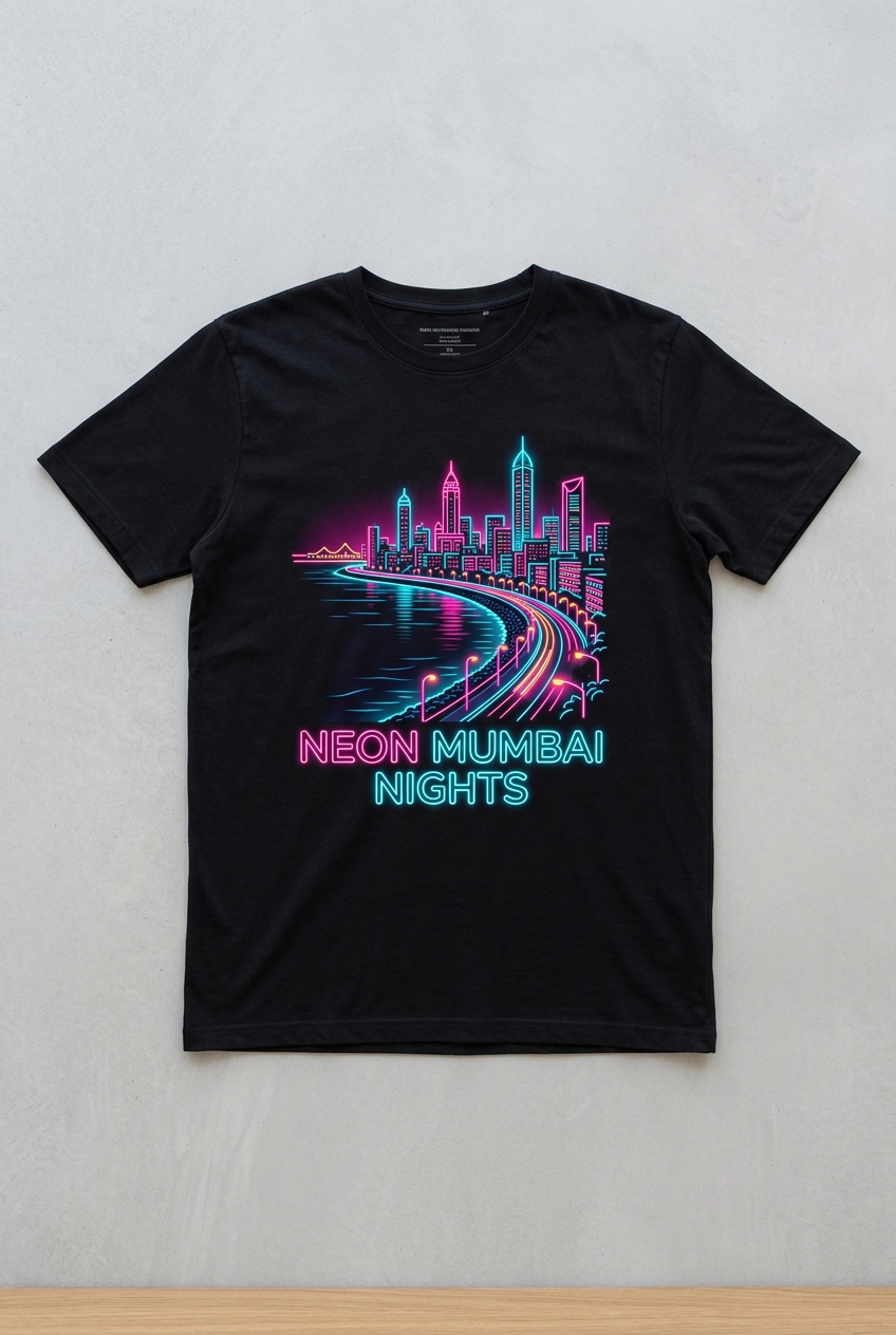 Neon Mumbai Nights Tee