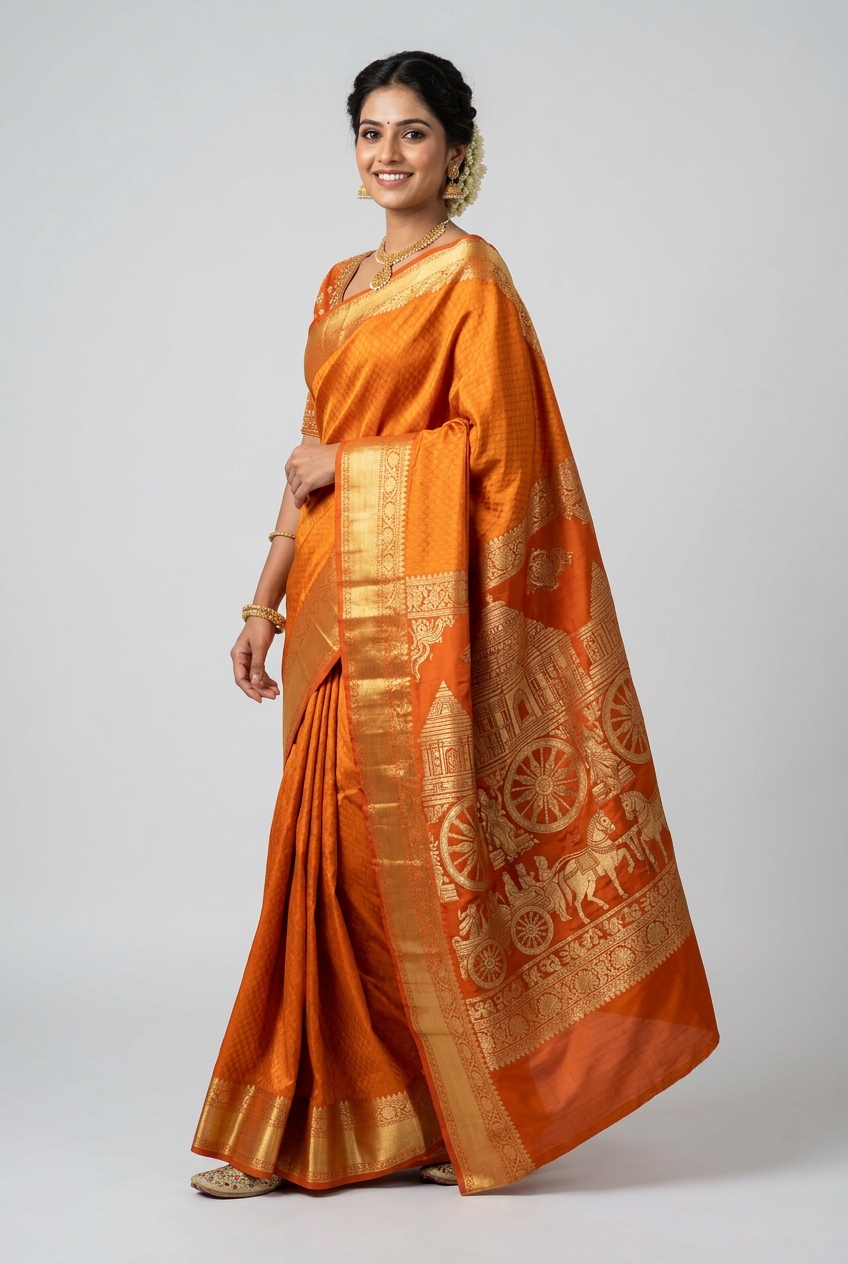 Sun Temple Story Silk Saree
